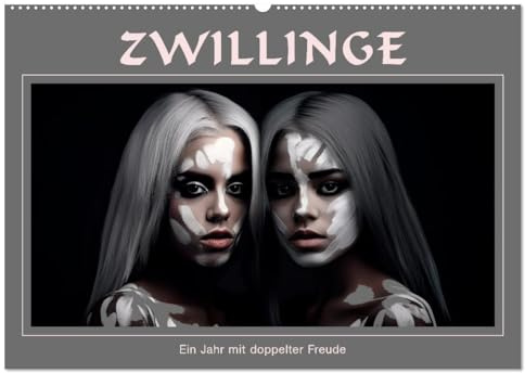 Zwillinge - Ein Jahr mit doppelter Freude (Wandkalender 2026 DIN A2 quer), CALVENDO Monatskalender: Zauberhafte Portraits von Zwillingen aus verschiedenen Kulturkreisen (CALVENDO Kunst)