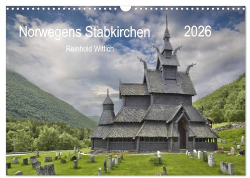 Norwegens Stabkirchen (Wandkalender 2026 DIN A3 quer), CALVENDO Monatskalender: Stabkirchen in Norwegen (CALVENDO Orte)
