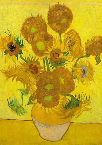 Notizbuch A4 blanko - Hardcover Motiv Sonnenblumen Vincent van Gogh - 100 Seiten - FSC Papier: Notebook Journal Diary A4 weißes Papier unliniert - 100 Seiten - 90g/m² - Geschenkidee