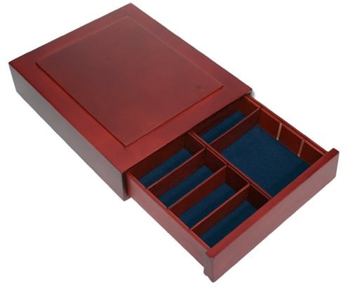 SAFE 6880 Sammelkassette Sammelbox Münzbox Setzkasten aus edlem Holz incl. 6 Stege für Münzen 100 Goldeuros im original Etui - Mineralien Ü-Eier Kleinfiguren Parfümflacons usw.