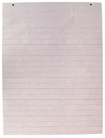 School Smart Primary Chart Paper Pads - Ruled Short Way - 18 x 24 - Pack of 100 Sheets