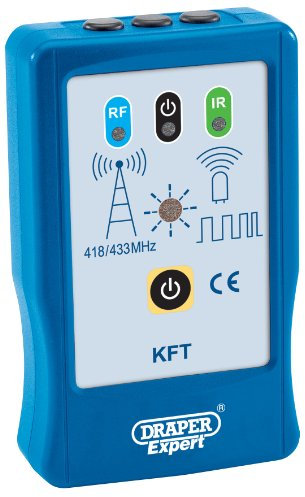 Draper 24446 Expert Vehicle Key Fob Tester, 22.1cm x 11.2cm x 5cm , Blue