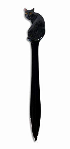LX7 Hand Schwarz Lackiert Katze Brieföffner