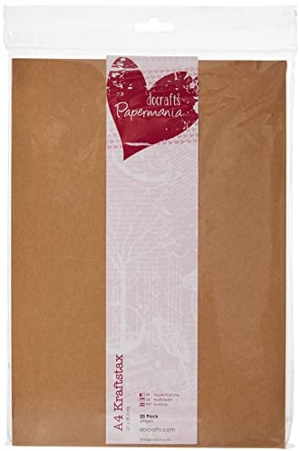 Docrafts Papermania Kraftpapier, DIN A4, 280g, 25 Stück