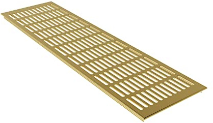 Lüftungsgitter Aluminium Stegblech Lüftung 150 mm x 1500 mm (Gold eloxiert)