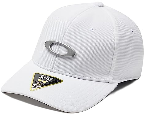 Oakley Apparel and accessories Herren Stretch Fit Hats TINCAN Cap, White/Grey, S/M, 911545-105