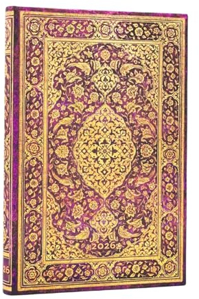 2026 The Orchard (Persian Poetry) Mini 12-month Horizontal Hardcover Flexi Dayplanner 2026 (Elastic Band Closure)