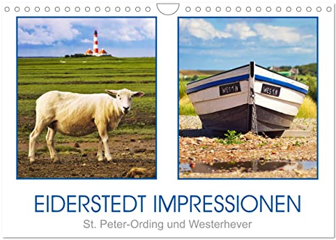 Eiderstedt Impressionen (Wandkalender 2026 DIN A4 quer), CALVENDO Monatskalender: Sommerimpressionen aus St. Peter Ording und Westerhever (CALVENDO Orte)