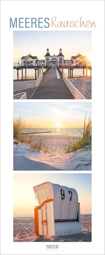 Meeresrauschen 2026: Schmaler Wandkalender. Foto-Kunstkalender zum Thema Meer und Strand. PhotoArt Vertikal Format: 28,5x69 cm.