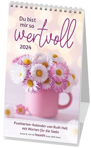 Du bist mir so wertvoll 2024: Postkarten-Kalender von Ruth Heil