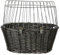 TRIXIE Panier pour chien pour vélo avant jusqu'à 5 kg 50 × 41 × 35 cm - panier tissé pour vélo de chien pour le guidon - en aspect osier chic avec grille plastique, 2818