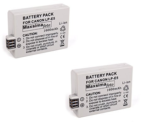 Maxsima LP-E5 Battery For Canon (Twin Pack)
