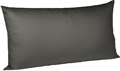 fleuresse Interlock-Jersey-Kissenbezug Uni Colours anthrazit 9031 Größe 40 x 80 cm