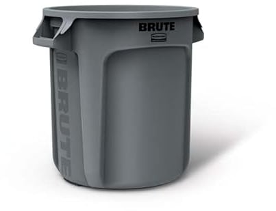 Rubbermaid Commercial Products FG261000GRAY-001 Brute Round Container, 37.9 L, Grey