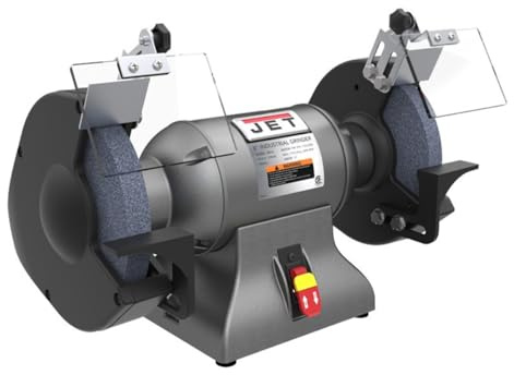 JET 8-Inch Industrial Bench Grinder, 3600 RPM, 1 HP, 115V 1Ph (IBG-8)