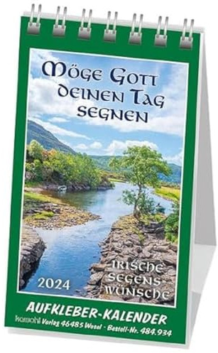 Möge Gott deinen Weg segnen 2024: Aufkleber-Kalender mit Irischen Segensworten