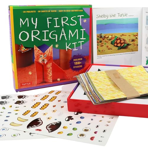 My First Origami Kit: 20 Kid-Tested Sticker Fun Projects: [Origami Kit with Book, 60 Papers, 150 Stickers, 20 Projects]