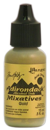 Ranger Tim Holtz Adirondack Alcohol Ink, Gold,0.05 oz