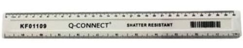 Q-Connect 300mm Ruler Shatterproof - White (Pack of 10)