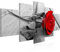 Runa Art - Quadri Fiori Rose 200 x 100 cm 5 Pezzi XXL Decorazione Murale Design Grigio Rosso 204451a