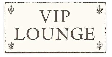 SCHILD Dekoschild « VIP - LOUNGE » Shabby Vintage Holzschild Türschild -