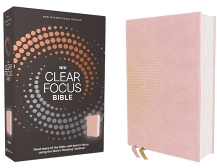 NIV, Clear Focus Bible, Leathersoft, Pink: Read more of the Bible with better focus using the Bionic Reading Method