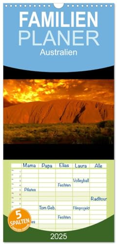 Familienplaner 2025 - Australien mit 5 Spalten (Wandkalender, 21 cm x 45 cm), CALVENDO: Eindrucksvolle Bilder aus Australien (CALVENDO Orte)