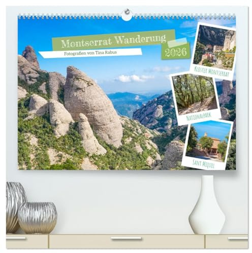 Montserrat Wanderung (hochwertiger Premium Wandkalender 2026 DIN A2 quer), Kunstdruck in Hochglanz: Ausflug in Kataloniens Gebirgslandschaft (CALVENDO Orte)
