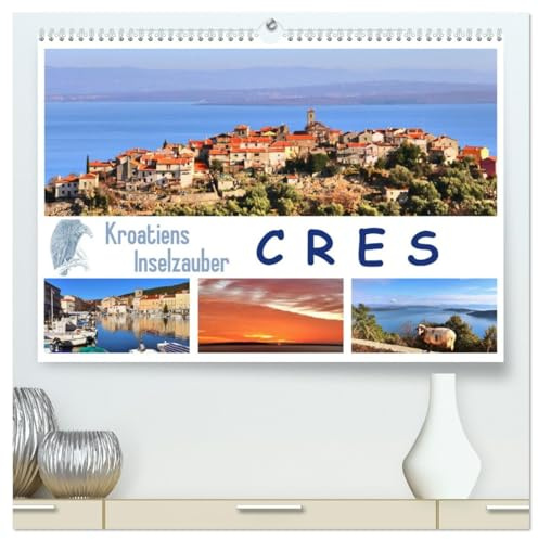 Kroatiens Inselzauber, Cres (hochwertiger Premium Wandkalender 2026 DIN A2 quer), Kunstdruck in Hochglanz: Die Insel der Olivenhaine und Gänsegeier (CALVENDO Orte)