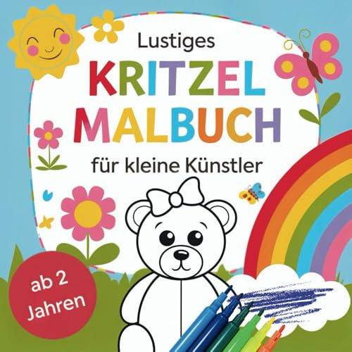 Lustiges Kritzel Malbuch für Kinder ab 2 Jahren: Kritzelspaß zur Förderung von Motorik und Kreativität: Liebevoll gestaltetes Ausmalbuch für kleine Künstler | Süße Motive mit einfachen Linien
