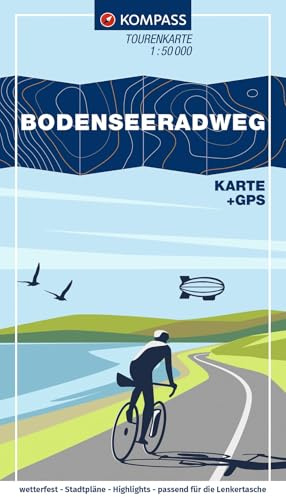 KOMPASS Fahrrad-Tourenkarte Bodenseeradweg 1:50.000: Leporello Karte, reiß- und wetterfest
