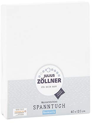 Julius Zöllner 5510020000 - Wasserdichtes Spannbetttuch, 60 x 120 cm