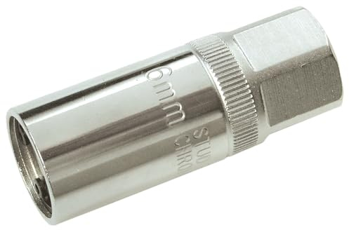 SW-Stahl 04163L Stehbolzen-Ausdrehnuss 10 mm - 1/2 Zoll Vierkantantrieb | Chrom-Vanadium Bolzen-Ausdreher - CV-Stahl Stecknuss fuer Werkstatt und Fahrzeugtechnik - Profi Schraubenausdreher Werkzeug
