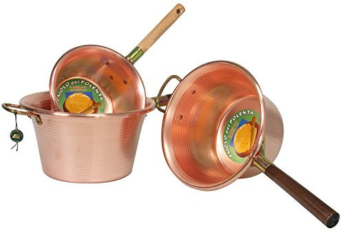 LAR DI NOSEDA Chaudron en cuivre avec Manche en Bois cm20 Pots