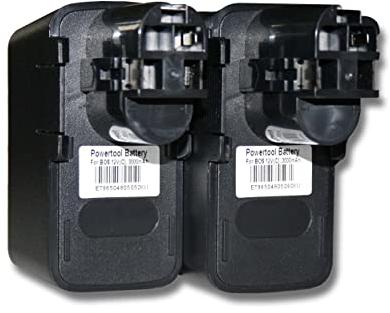 vhbw 2X Akku kompatibel mit Bosch AHS 3, AHS 4, AHS A, ASG 52, ATS 12-P, B2300, B2310 Elektrowerkzeug (3000mAh NiMH 12 V)