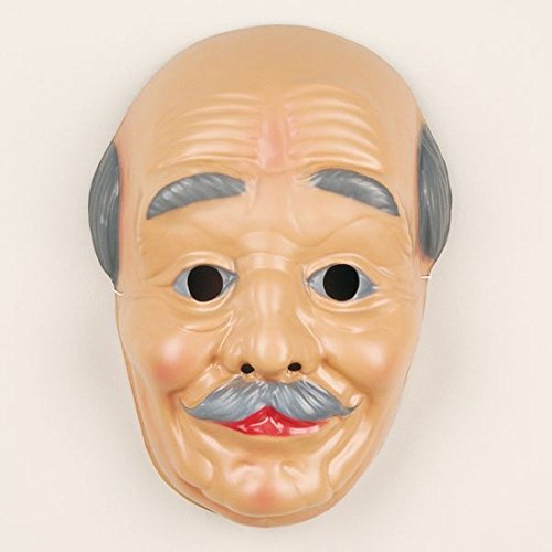 Amakando Opa Maske Opamaske Alter Mann Maske Großvatter Gesichtsmaske Faschingsmaske Karnevalsmaske Grandpa Karnevalsmaske