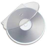 100 x Clear CD Clam Shell Cases, Slim Lightweight C-Shell Disc Storage Cases for 1 CD, DVD or Blu-Ray Disc, Space-Saving Plastic Clamshell CD Holders, Alternative to Standard Jewel Cases