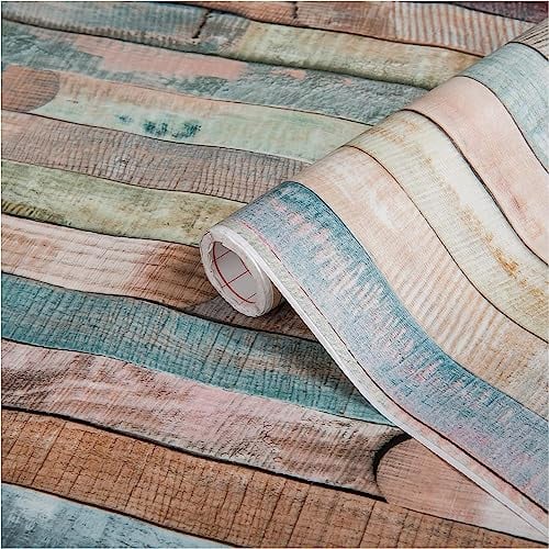 d-c-fix Möbel-Klebefolie Rio Holz-Optik blau-grün 67,5 cm x 2 m - Möbelfolie selbstklebend Deko-Folie für Tisch, Schrank, Bad, Küche Schrankfolie Holzfolie wasserfest bunt Kinder-Zimmer modern