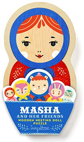 Masha and Her Friends Wooden Nesting Doll Puzzle