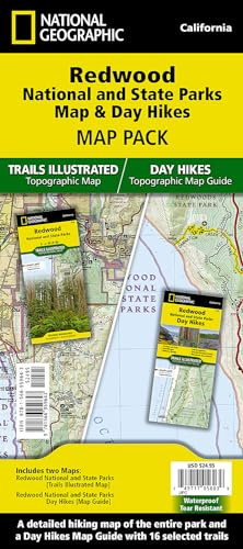 Redwood National and State Parks & Day Hikes Map Pack | National Geographic Trails Illustrated Bundle | Waterproof Trail Maps & Topographic Guide | ... Camping & Scenic Trails: [Map Pack Bundle]
