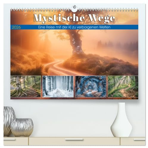 Mystische Wege (hochwertiger Premium Wandkalender 2026 DIN A2 quer), Kunstdruck in Hochglanz: Mystische Wege ist eine faszinierende Entdeckungsreise ... Pfade und verwunschene Wege. (CALVENDO Natur)