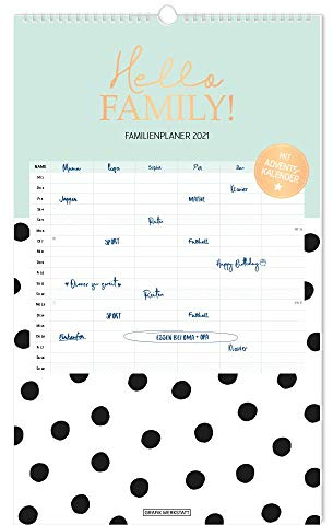 Familienplaner XXL 2021 Hello Family!: Familienplaner