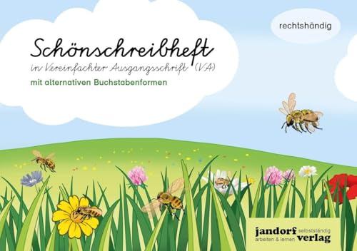 Schönschreibheft in VA (mit alternativen Buchstabenformen): rechtshändig