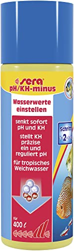 sera pH/KH-Minus 100 ml | Wasseraufbereiter zur Senkung von pH-Wert & Karbonathärte | Weiches Wasser für Diskus & Skalare | Für Vitalität & Wohlbefinden im Aquarium | Schnell & Präzise