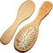 Bambus Haarbürste Holz - umweltfreundliche Holz Haarbürste klein mit Bambusborsten und sanften Kopfmassage Noppen, Vegan, Kleine Haar Bürste für Kinder und Erwachsene mit Holzborsten, 18 x 5cm