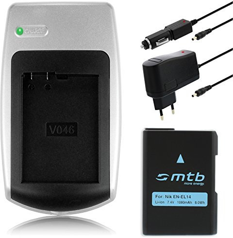 Chargeur und Batterie EN-EL14 Compatible avec Nikon D3100, D3200, D5100, D5200