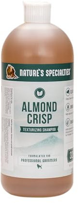 Nature's Specialties Almond Crisp Hundeshampoo - Tiefenreinigendes & Aufbauendes Hundeshampoo - Verleiht Struktur & Volumen - Ideal für Ausstellungsfelle - Lang Anhaltender Duft, 946ml