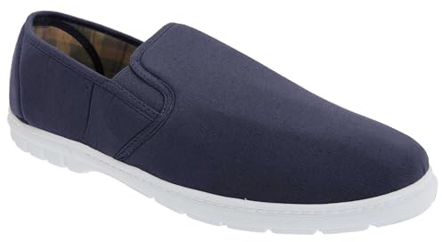 Scimitar Mens Twin Gusset Slip On Casual Textile Shoes