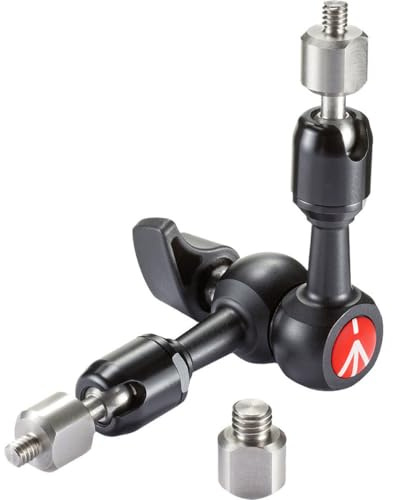 Manfrotto 244MICRO 244 Micro Friction Arm Kit (Black) | Includes 1/4 inch attachments, 3/8 inch adapter and hex key for filming, lighting and mounting