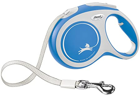 FLEXI New Comfort Retractable Dog Leash (Tape), Ergonomic, Durable and Tangle Free Pet Walking Leash for Dogs Up to 132 lbs, 16 ft, Large, Blue/Pastel